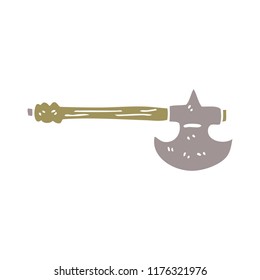 cartoon doodle medieval axe