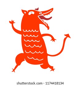 cartoon doodle medieval demon