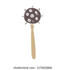 cartoon doodle medieval mace