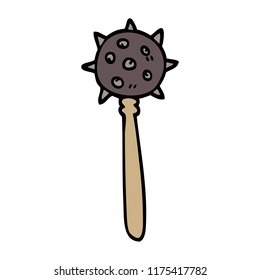 caricatura doodle mace medieval