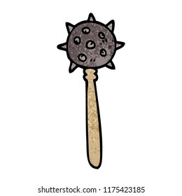 caricatura doodle mace medieval