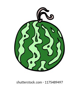 cartoon doodle melon