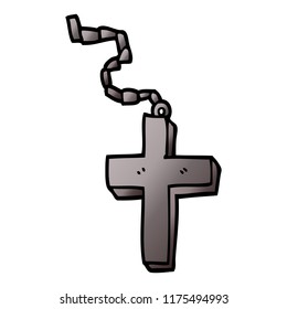 cartoon doodle metal cross 