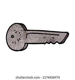 cartoon doodle metal key