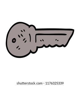 cartoon doodle metal key