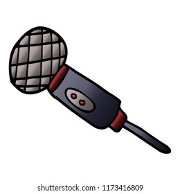 micrófono de doodle de dibujos animados