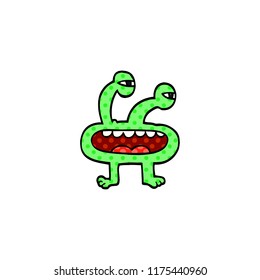 monstruo del doodle de dibujos animados