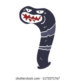 cartoon doodle monster leech