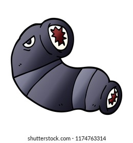 desenho animado doodle monstro sanguessuga