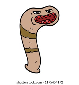 garabato de caricatura de la sanguijuela del monstruo