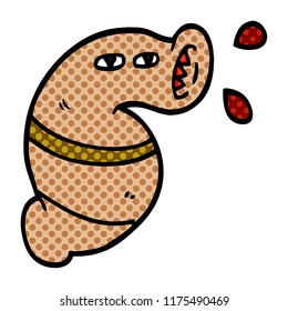 garabato de caricatura de la sanguijuela del monstruo
