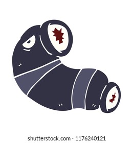garabato de caricatura de la sanguijuela del monstruo