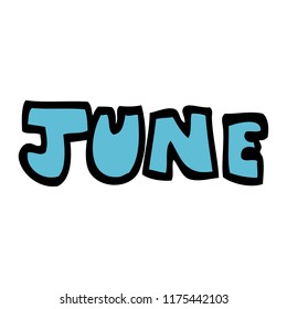 cartoon doodle month of june