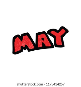 doodle de dibujos animados mes de mayo