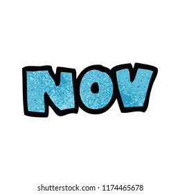 cartoon doodle month of november