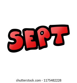 cartoon doodle month of september
