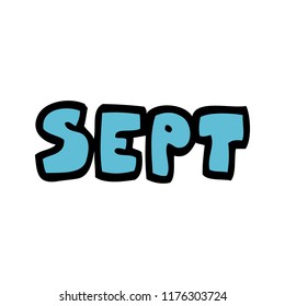 cartoon doodle month of september