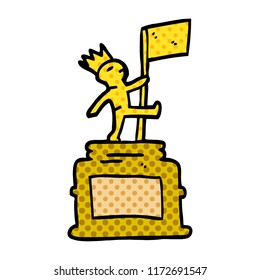 estatua del monumento del doodle de dibujos animados