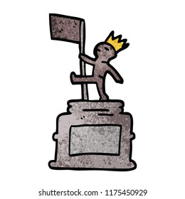 estatua del monumento del doodle de dibujos animados
