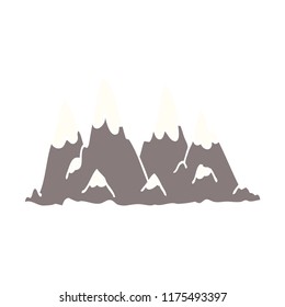 cartoon doodle mountain range