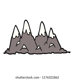 cordillera del doodle de dibujos animados