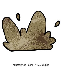 cartoon doodle mud splat