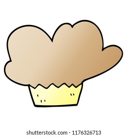 cartoon doodle muffin