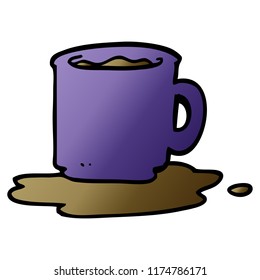 dibujos animados garabato de café