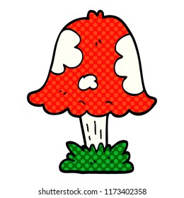 cartoon doodle mushroom