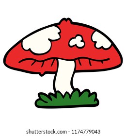 cartoon doodle mushroom