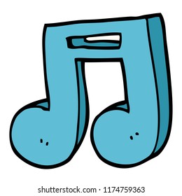 notas musicales del doodle de dibujos animados