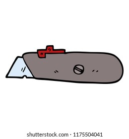 doodle de dibujos animados nuevo cuchillo de trabajo