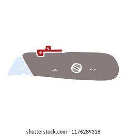 doodle de dibujos animados nuevo cuchillo de trabajo