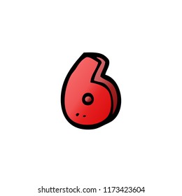 doodle de dibujos animados número 6
