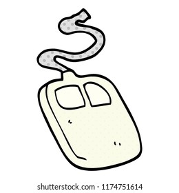 garabato de caricatura ratón de computadora antiguo