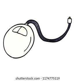 garabato de caricatura ratón de computadora antiguo