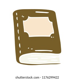 cartoon doodle old leather book
