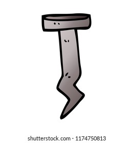 cartoon doodle old nail