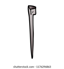 cartoon doodle old nail