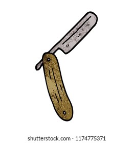 cartoon doodle old style razor
