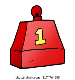doodle de dibujos animados de una tonelada