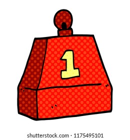 doodle de dibujos animados de una tonelada