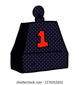 doodle de dibujos animados de una tonelada