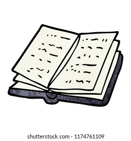 cartoon doodle open book