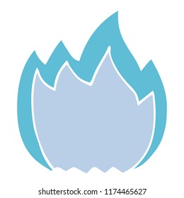 cartoon doodle open flame