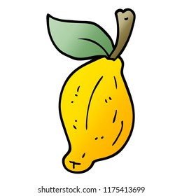 cartoon doodle organic lemon