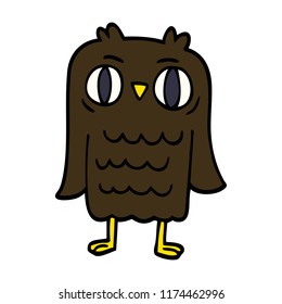 cartoon doodle owl