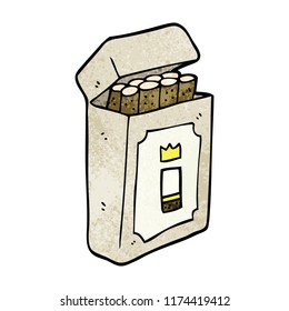 cartoon doodle pack of cigarettes