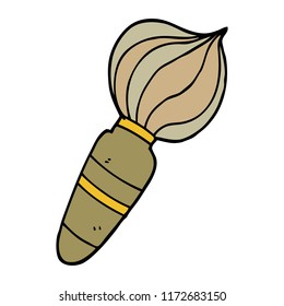 cartoon doodle paint brush