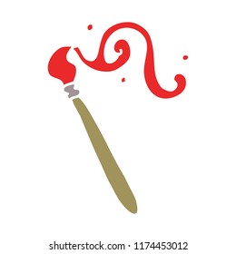 pincel de dibujo del doodle de dibujos animados